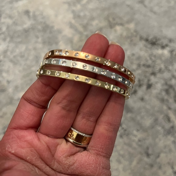 Rose gold , gold and silver bangle - Picture 2 of 4